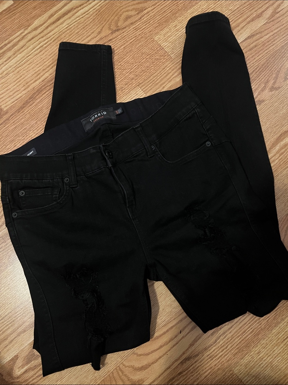 torrid Black Ripped Skinny Jeans for Women